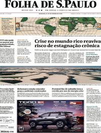Capa do jornal Folha de S.Paulo 15/09/2019