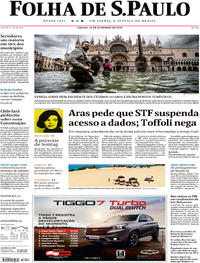 Capa do jornal Folha de S.Paulo 16/11/2019