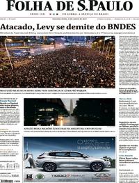 Capa do jornal Folha de S.Paulo 17/06/2019