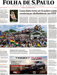 Capa do jornal Folha de S.Paulo 17/11/2019