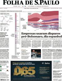 Capa do jornal Folha de S.Paulo 18/06/2019