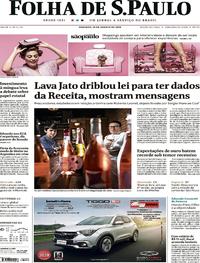 Capa do jornal Folha de S.Paulo 18/08/2019