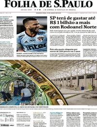Capa do jornal Folha de S.Paulo 19/08/2019
