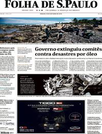 Capa do jornal Folha de S.Paulo 19/10/2019