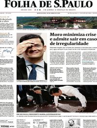 Capa do jornal Folha de S.Paulo 20/06/2019