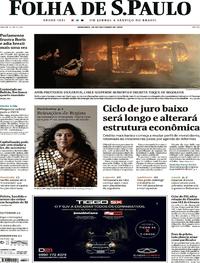 Capa do jornal Folha de S.Paulo 20/10/2019