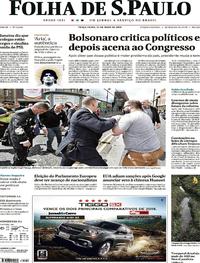 Capa do jornal Folha de S.Paulo 21/05/2019