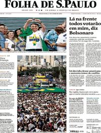 Capa do jornal Folha de S.Paulo 21/06/2019