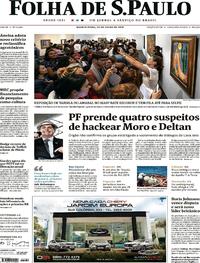 Capa do jornal Folha de S.Paulo 24/07/2019