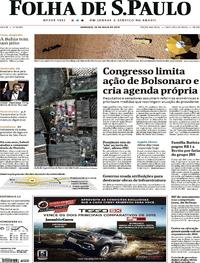 Capa do jornal Folha de S.Paulo 26/05/2019