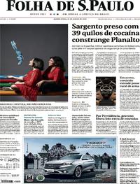 Capa do jornal Folha de S.Paulo 27/06/2019