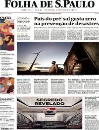 Capa do jornal Folha de S.Paulo 27/10/2019
