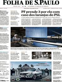 Capa do jornal Folha de S.Paulo 28/06/2019