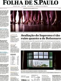 Capa do jornal Folha de S.Paulo 29/12/2019