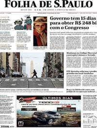 Capa do jornal Folha de S.Paulo 30/05/2019
