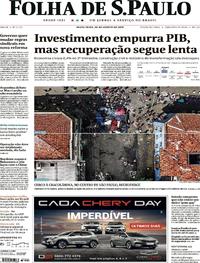 Capa do jornal Folha de S.Paulo 30/08/2019