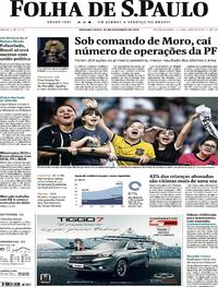 Capa do jornal Folha de S.Paulo 30/09/2019
