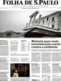 Capa do jornal Folha de S.Paulo 30/12/2019