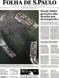 Capa do jornal Folha de S.Paulo 02/01/2020