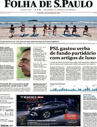 Capa do jornal Folha de S.Paulo 02/02/2020
