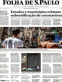 Capa do jornal Folha de S.Paulo 02/04/2020