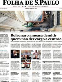 Capa do jornal Folha de S.Paulo 02/05/2020