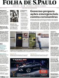 Capa do jornal Folha de S.Paulo 04/02/2020