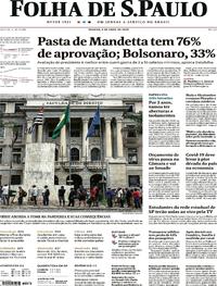 Capa do jornal Folha de S.Paulo 04/04/2020