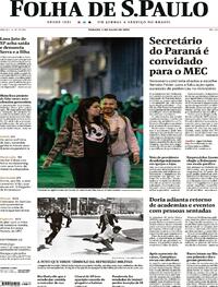 Capa do jornal Folha de S.Paulo 04/07/2020