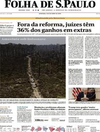 Capa do jornal Folha de S.Paulo 04/10/2020
