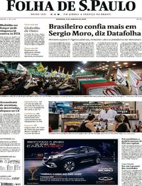 Capa do jornal Folha de S.Paulo 05/01/2020