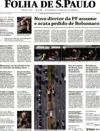 Capa do jornal Folha de S.Paulo 05/05/2020