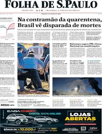 Capa do jornal Folha de S.Paulo 06/06/2020