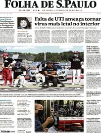 Capa do jornal Folha de S.Paulo 06/07/2020