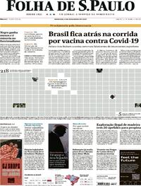 Capa do jornal Folha de S.Paulo 06/12/2020