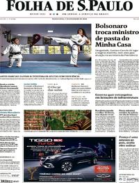 Capa do jornal Folha de S.Paulo 07/02/2020