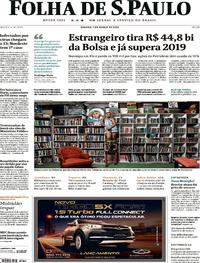 Capa do jornal Folha de S.Paulo 07/03/2020