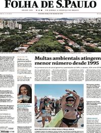 Capa do jornal Folha de S.Paulo 09/03/2020