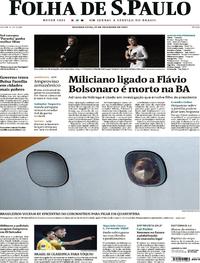 Capa do jornal Folha de S.Paulo 10/02/2020