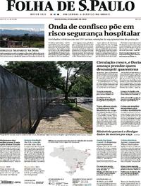 Capa do jornal Folha de S.Paulo 10/04/2020