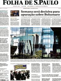 Capa do jornal Folha de S.Paulo 11/05/2020
