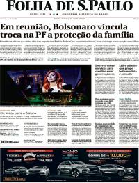 Capa do jornal Folha de S.Paulo 13/05/2020