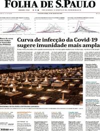 Capa do jornal Folha de S.Paulo 13/07/2020