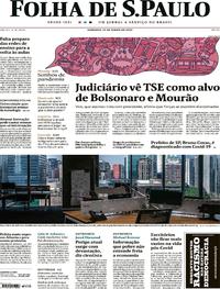Capa do jornal Folha de S.Paulo 14/06/2020
