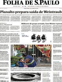 Capa do jornal Folha de S.Paulo 16/06/2020