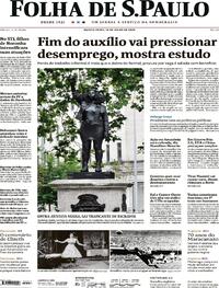 Capa do jornal Folha de S.Paulo 16/07/2020