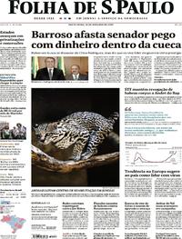 Capa do jornal Folha de S.Paulo 16/10/2020