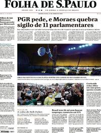 Capa do jornal Folha de S.Paulo 17/06/2020