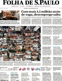 Capa do jornal Folha de S.Paulo 19/09/2020