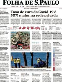 Capa do jornal Folha de S.Paulo 24/07/2020